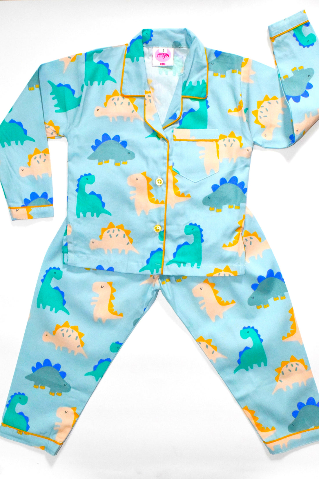 Blue Dino Cotton Nightsuit