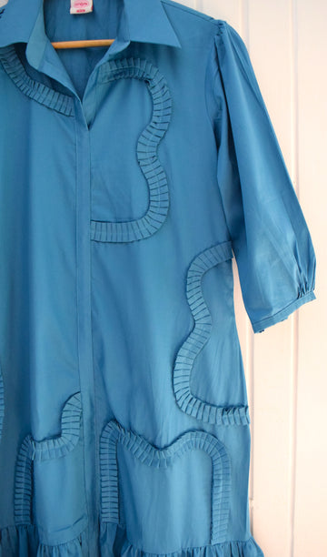 Ocean Waves Frill Dress