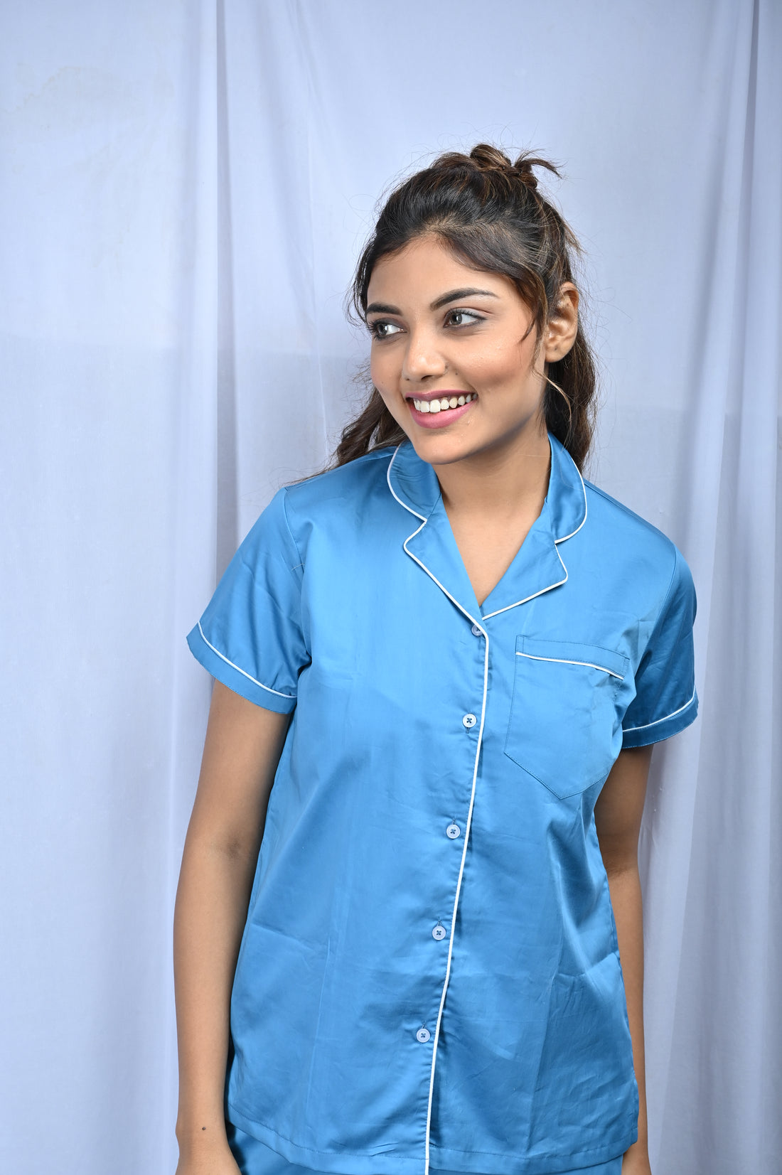Solid Sky Blue Pj Set