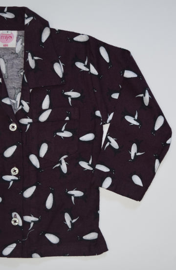 Brown Penguine Winter Nightsuit