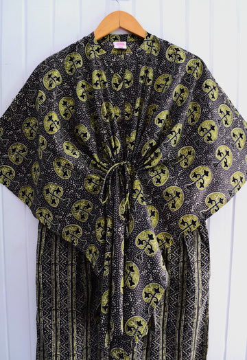 Regal Dusk Jaipuri Cotton Kaftan Set