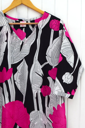 Midnight Bloom Cotton Loungewear Set