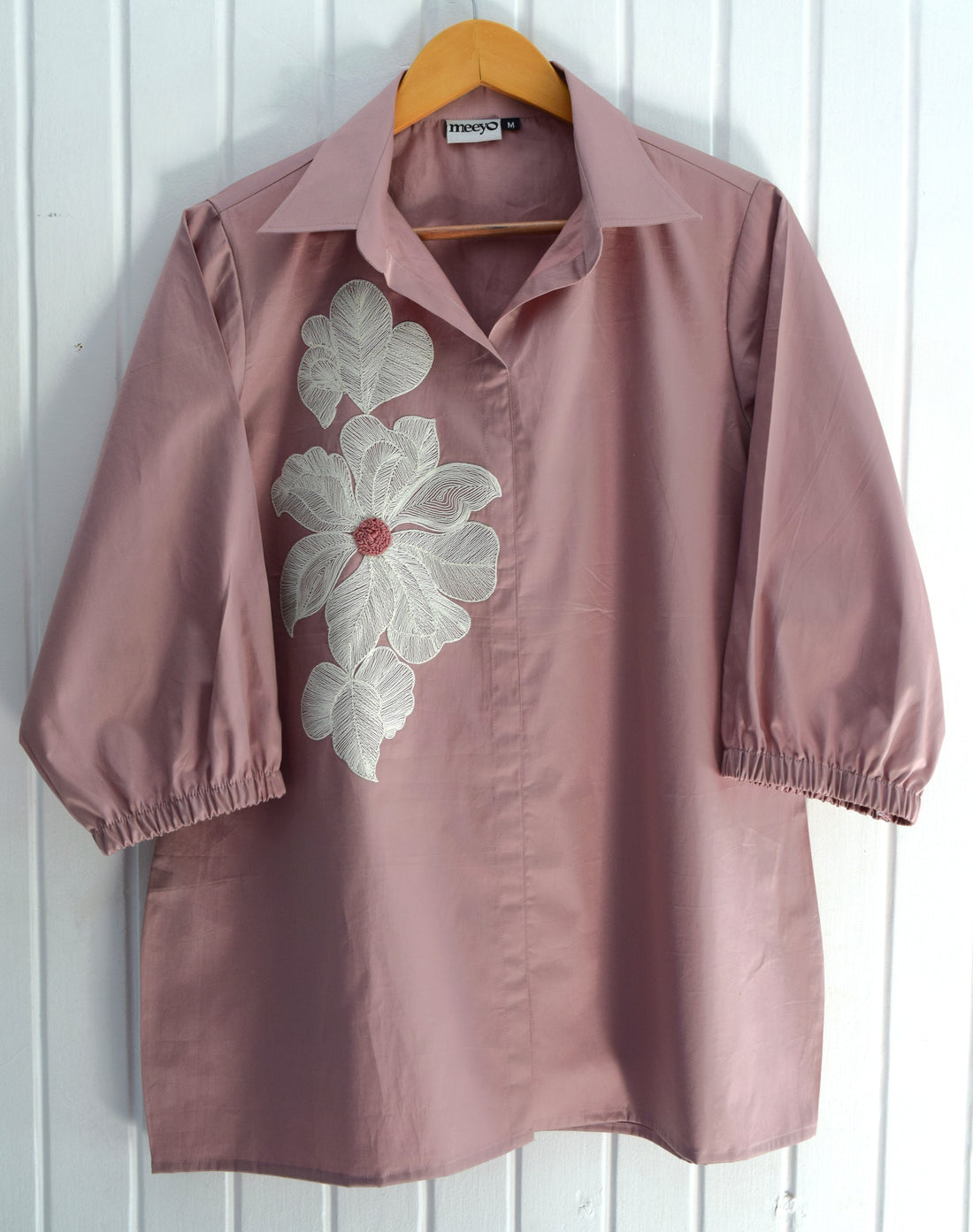 Elegant Cotton Satin Embroidered Coord Set