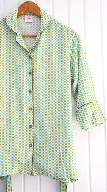 Serene Checks Cotton PJ Set