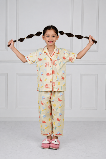 Yellow Stripes Chill Kids Pj set