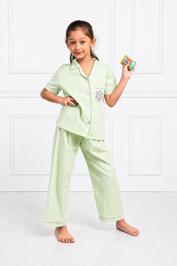 Sleepy Night Stripes Kids Pj set