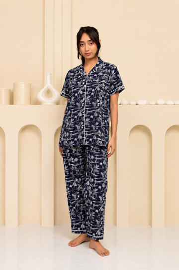 Blue Jungle Cotton Pj set