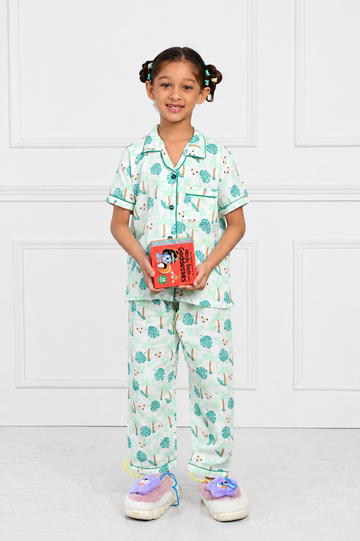 Green Panda Kids Pj set
