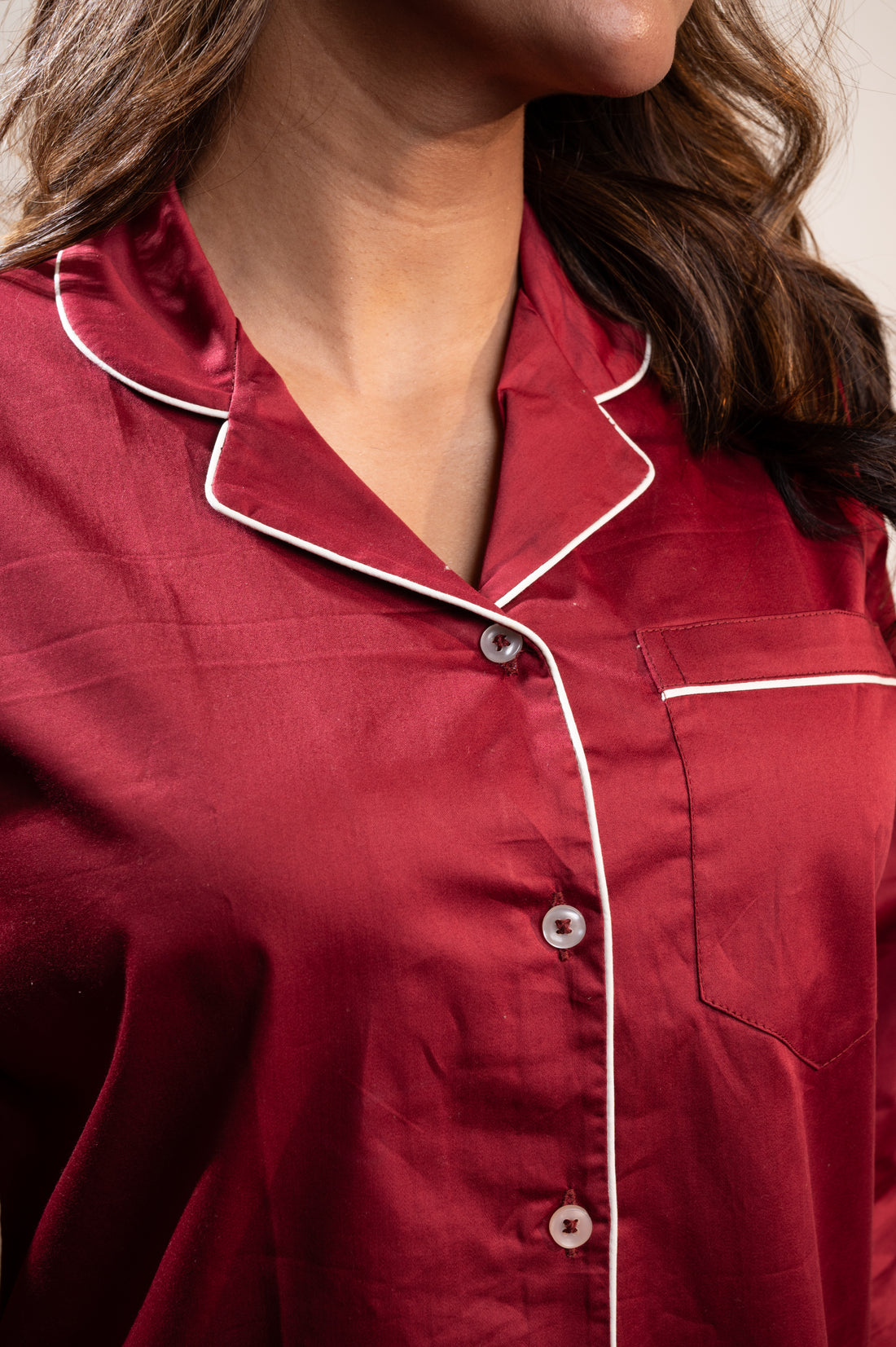 Solid Maroon Pj Set