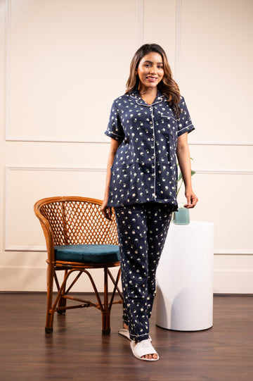 Midnight Bloom Cotton PJ Set