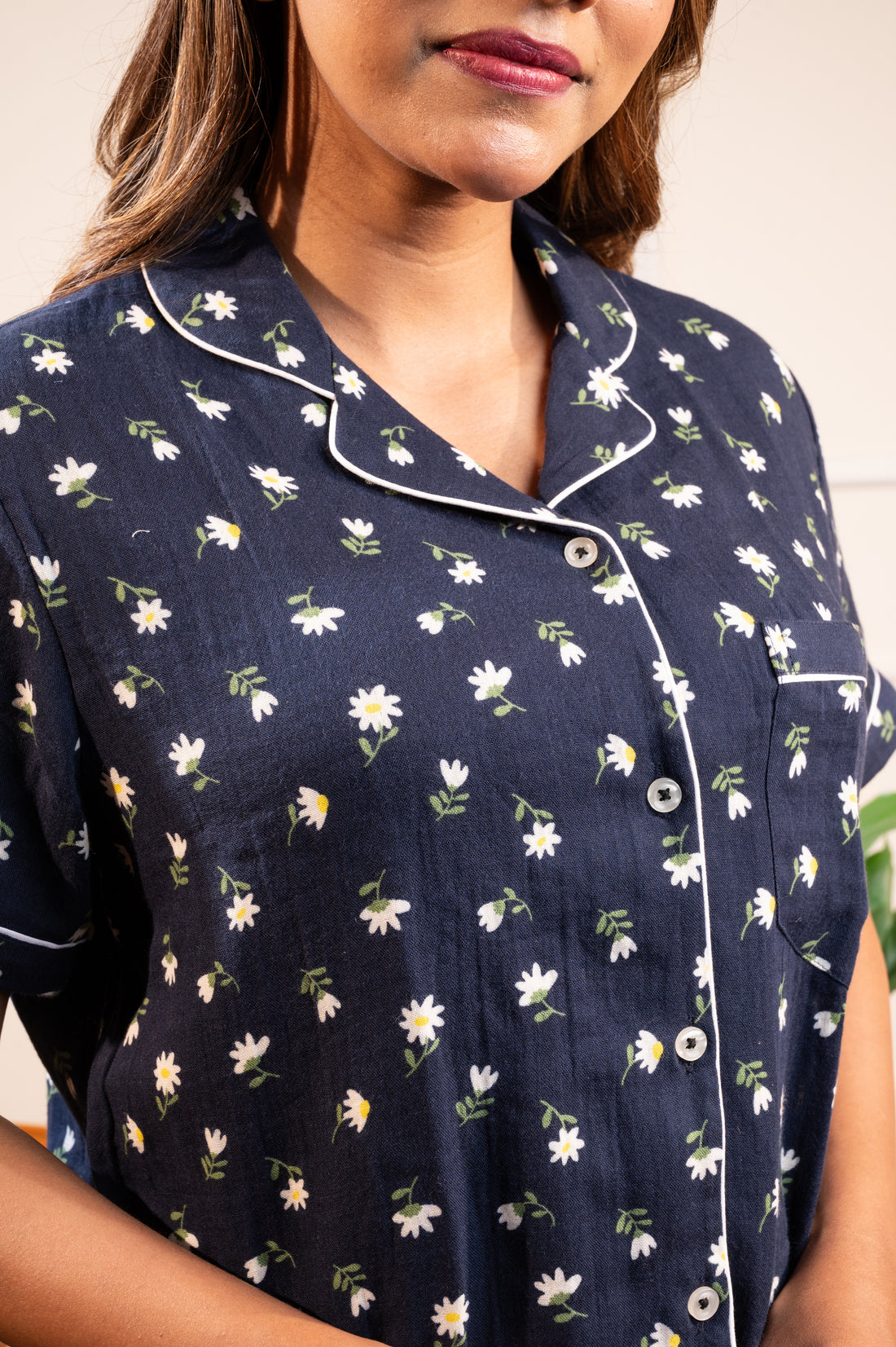 Midnight Bloom Cotton PJ Set