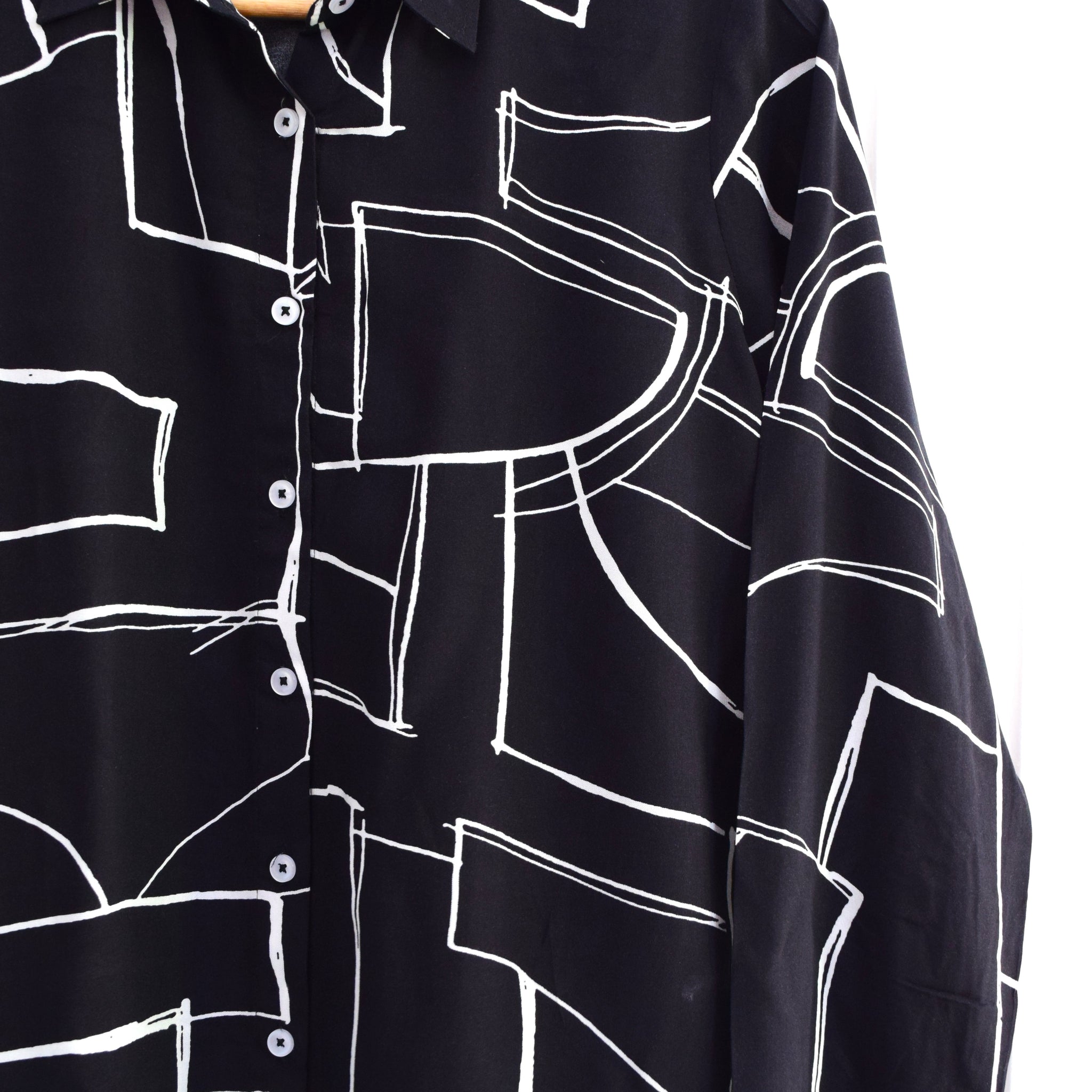 Black Marble Rayon Cotton PJ Set
