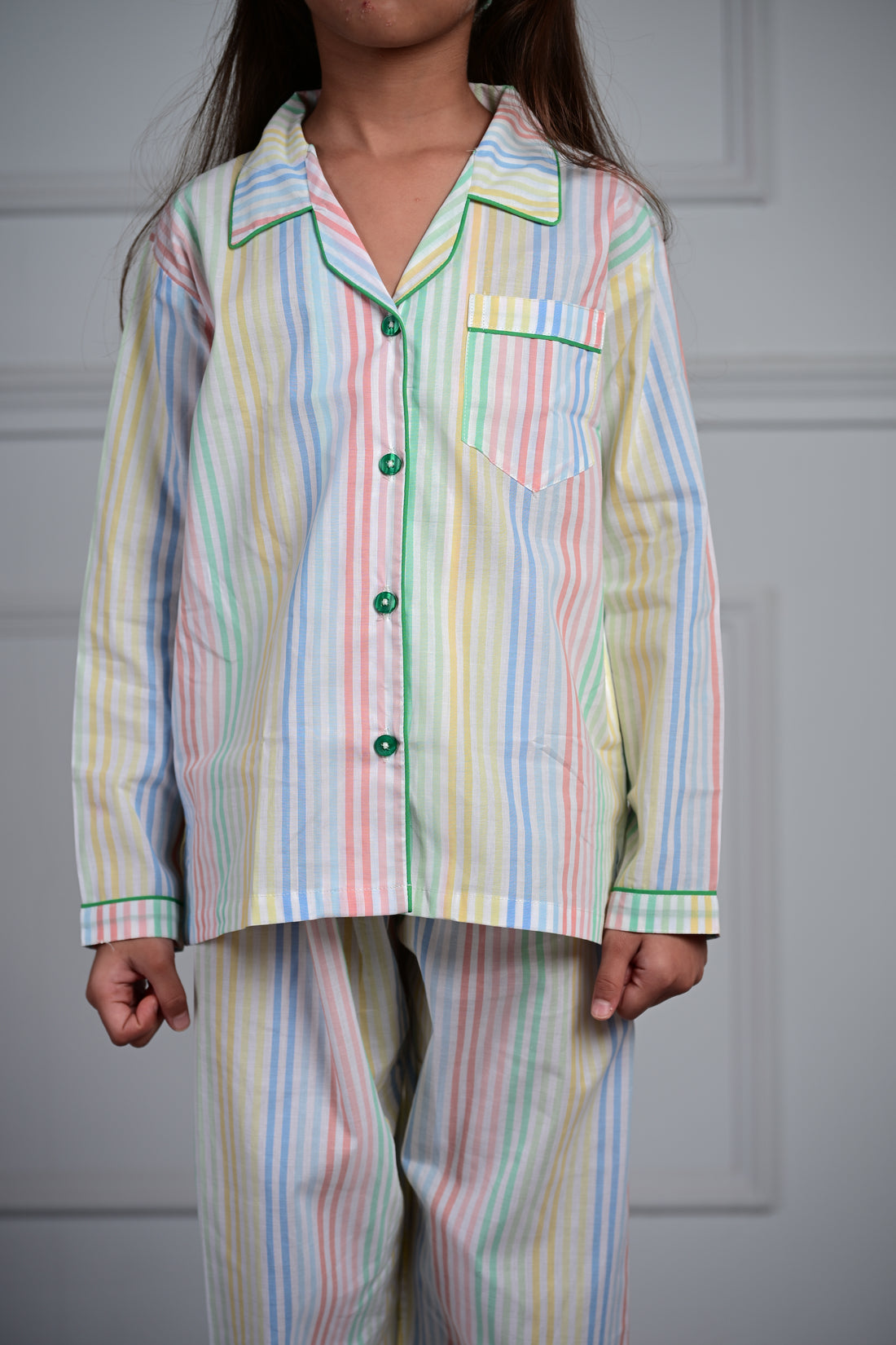 Multicolour Stripes  Kids Pj set