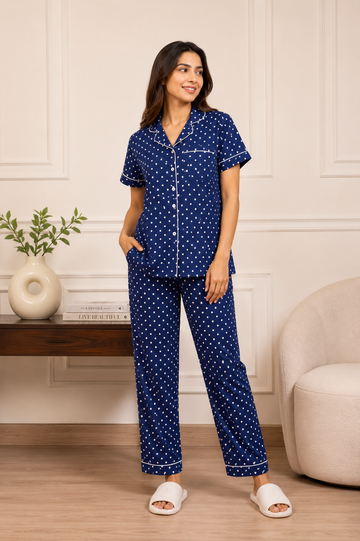 Classic Polka Dot Cotton PJ Set